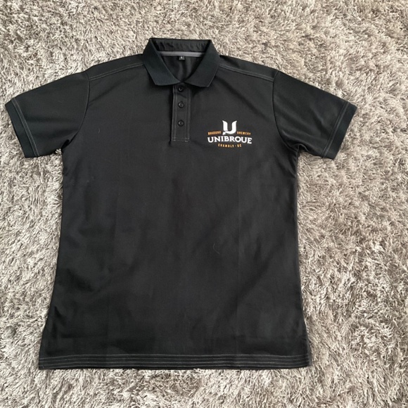 NEW Unibroue Brewery, (Unibrow) Chambay Quebec Canada Polo Shirt. Bar Beer Shirt - Picture 2 of 3